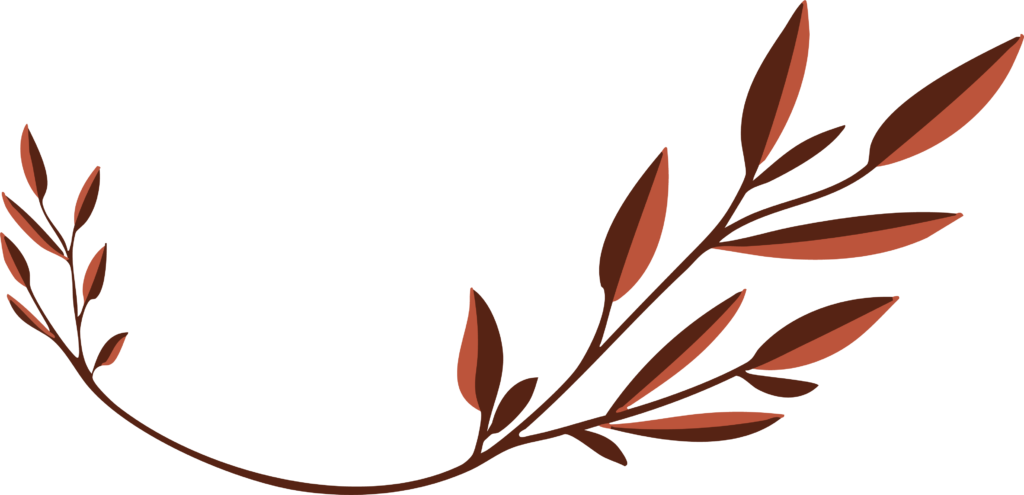 Illustration minimaliste de branche végétale en tons bruns